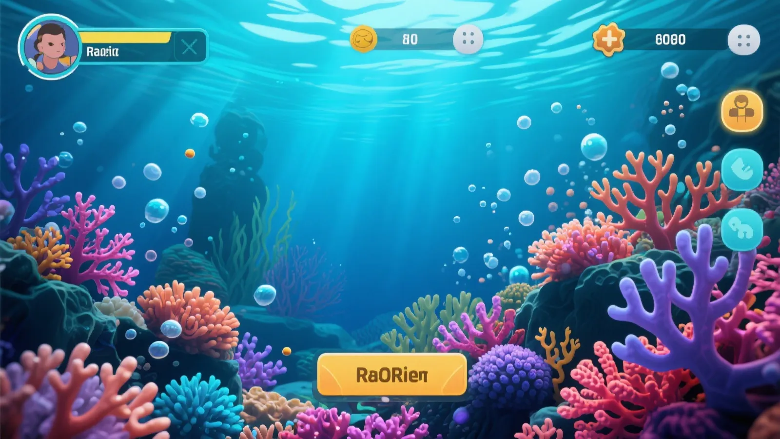 捕鱼联盟游戏中心 海底主题界面