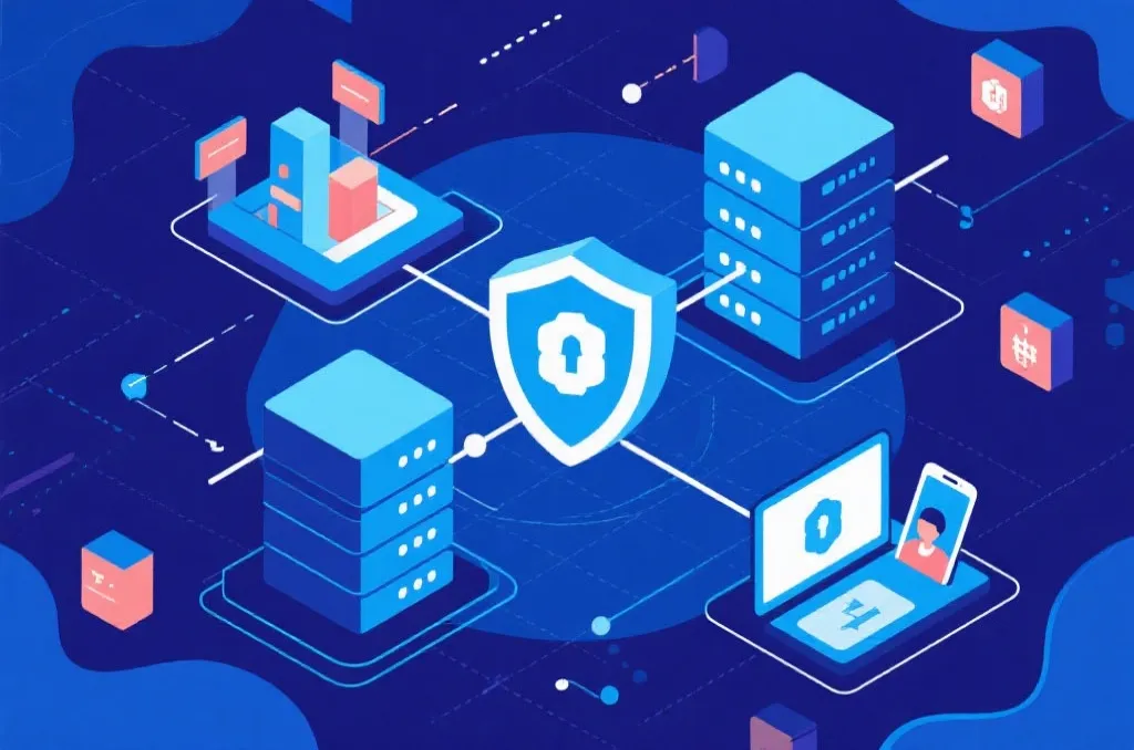 用户数据加密与同步技术插画