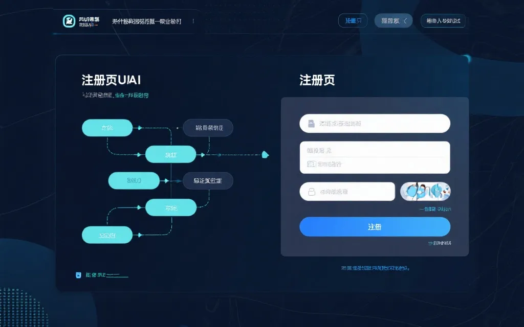德州扑克注册流程信息架构示意图